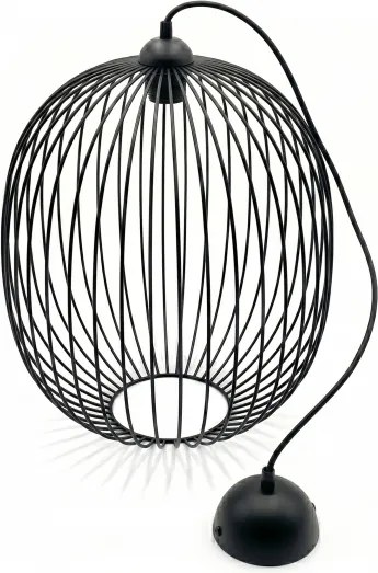 Lampă suspendată pe cablu DESTELLO 1xE27/15W/230V Ø 33 cm negru