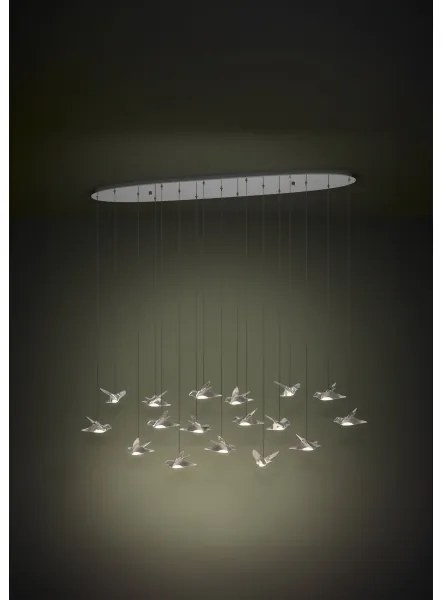 Lustră LED dimabilă pe cablu Eglo 390403 PARATEBUENO 17xLED/3W/230V crom