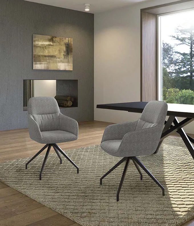 STONES Scaun din material textil 56cm X 56cm H. 87cm | Aosom Romania