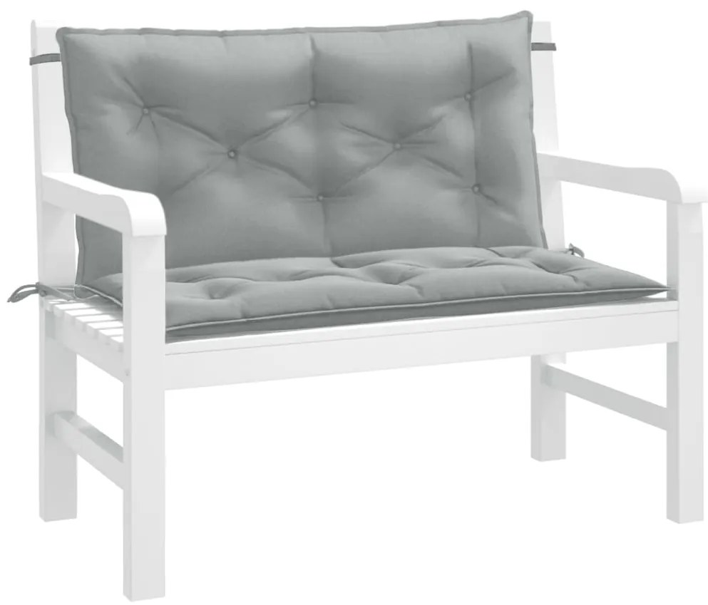 vidaXL Pernă bancă de grădină 2db melanj gri deschis 100x50x7cm textil