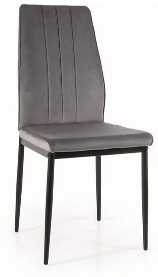 Scaun Atom velvet gri Blu14