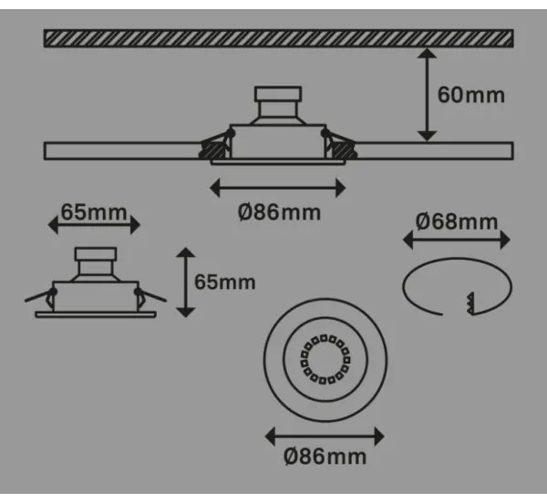 SET 3x corp de iluminat LED pentru baie 1xGU10/3W/230V IP23 argintiu Briloner 7221-039
