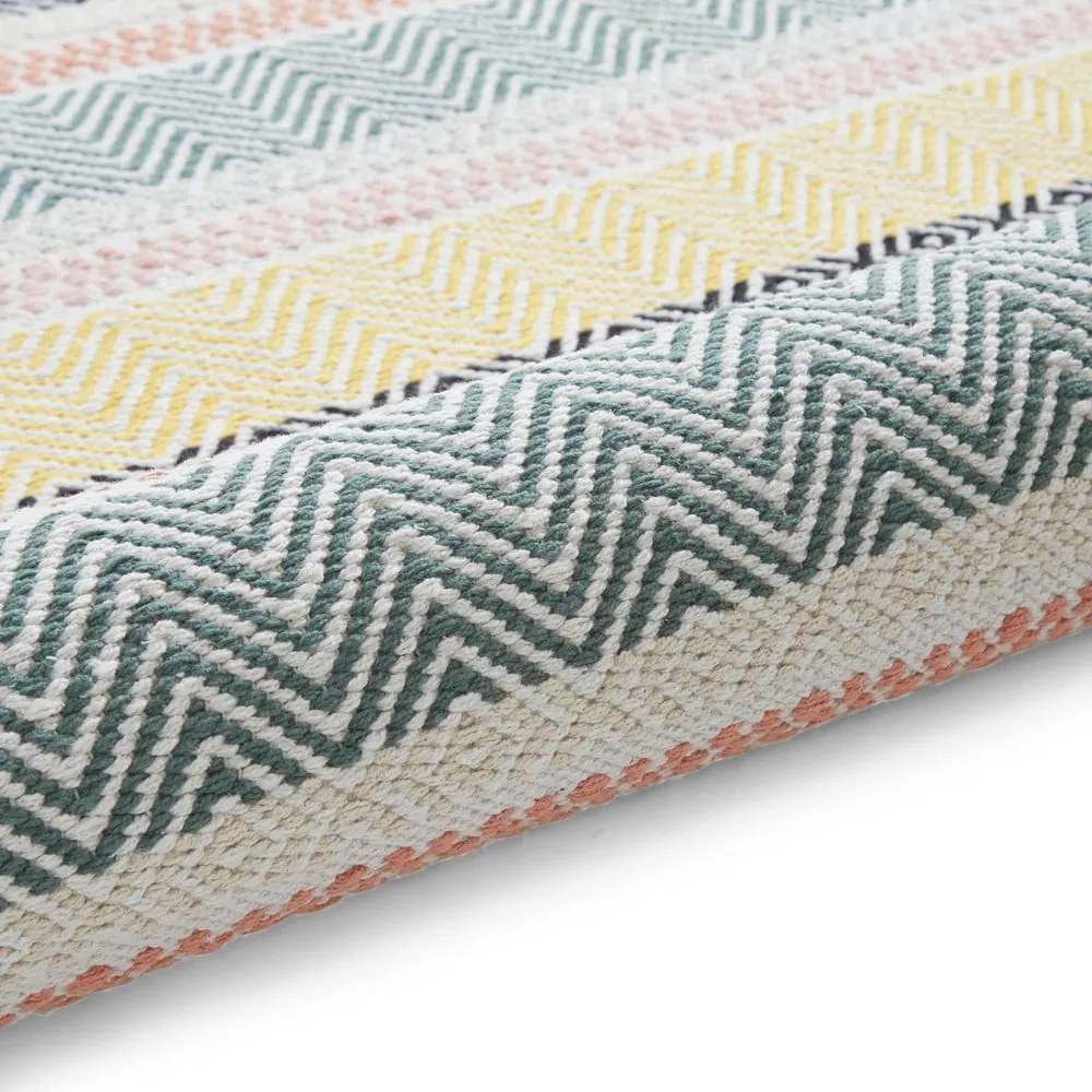 Covor țesut manual din bumbac 80x150 cm Cascade Pastel Multi – Think Rugs