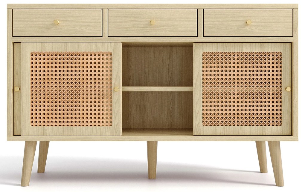 Comodă din ratan, Culoare naturală | Aosom Romania