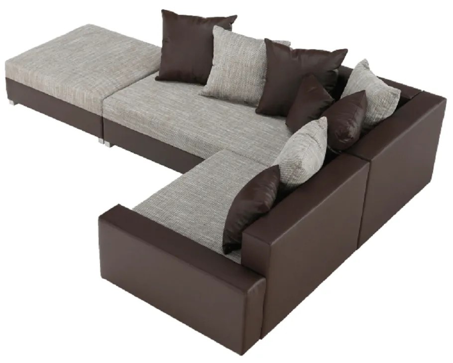 Zondo Colțar Pitton New Maro (S) (cu taburete). 772526
