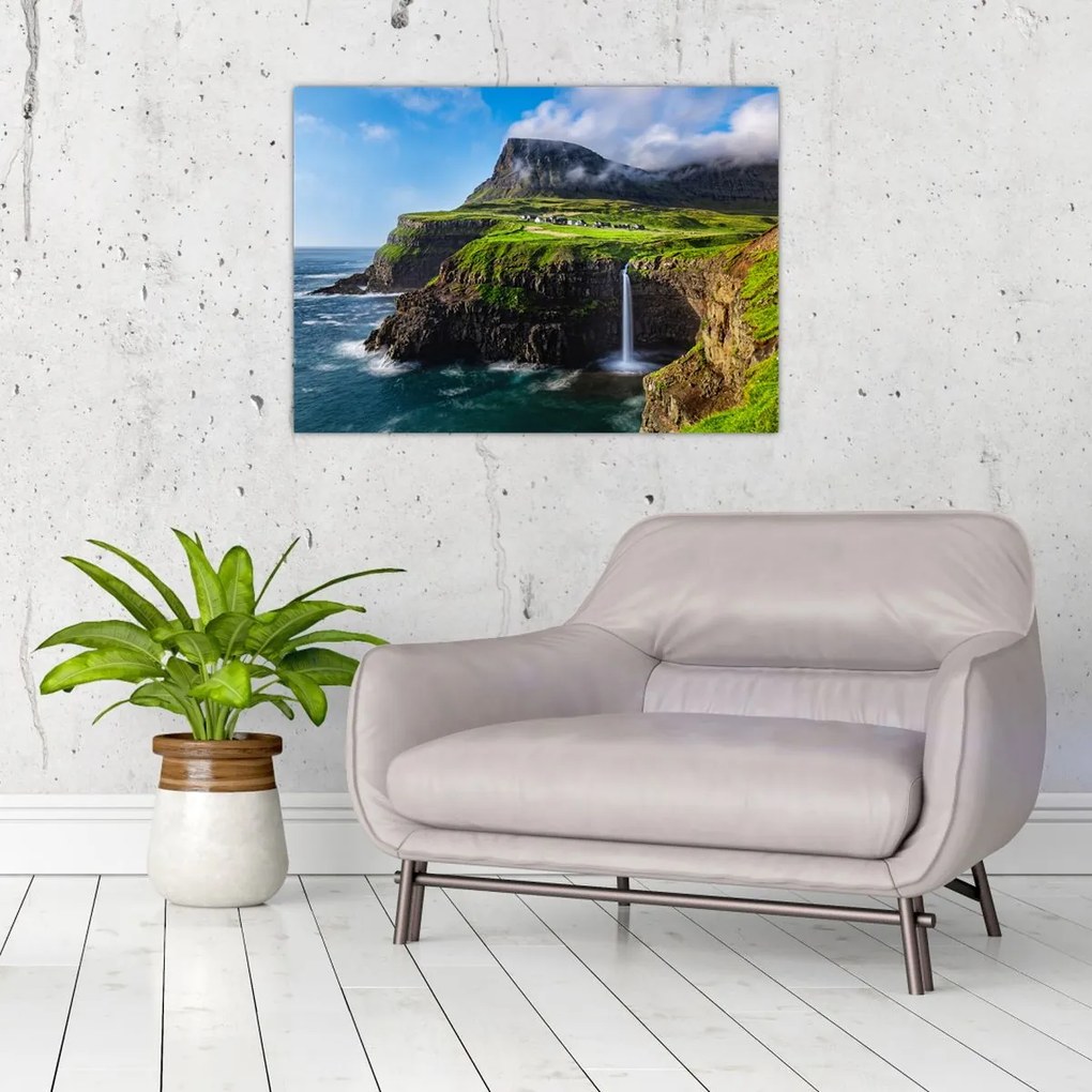 Tablou - Cascada Múlafossur (70x50 cm)