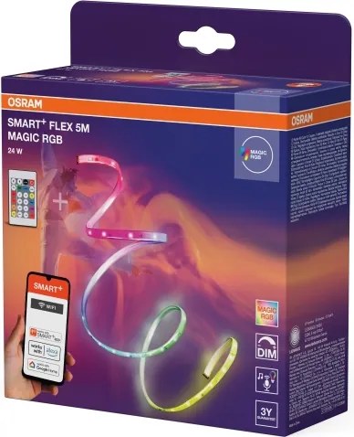 Osram - Bandă LED RGB reglabilă SMART+ FLEX FLEX 5m LED/24W/230V IP44 Wi-Fi