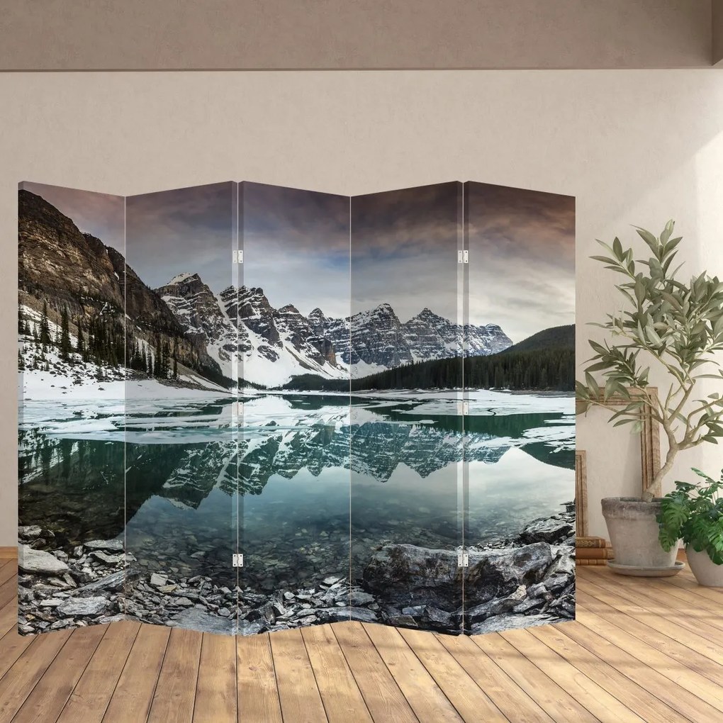 Paravan - Lacul iarna (210x170 cm)
