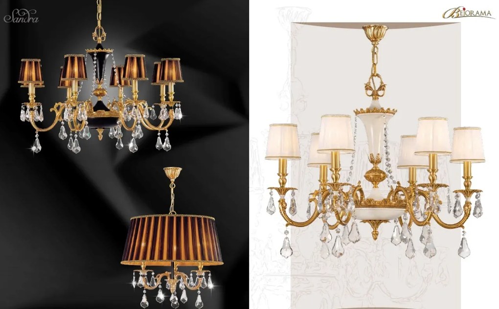 Lustra LUX cu cristale Asfour diametru 55cm Sandra 2605/3 Bejorama