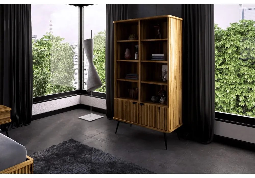 Bibliotecă din lemn de stejar 97x176 cm Kula – The Beds