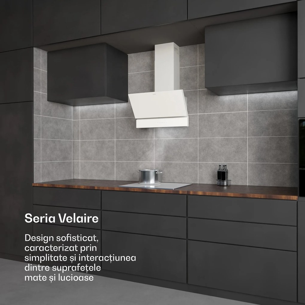 Klarstein Velaire hotă de bucătărie | Elegantă, minimalistă, puternică | Clasa energetică A++ | 820 m³/h | 60 cm
