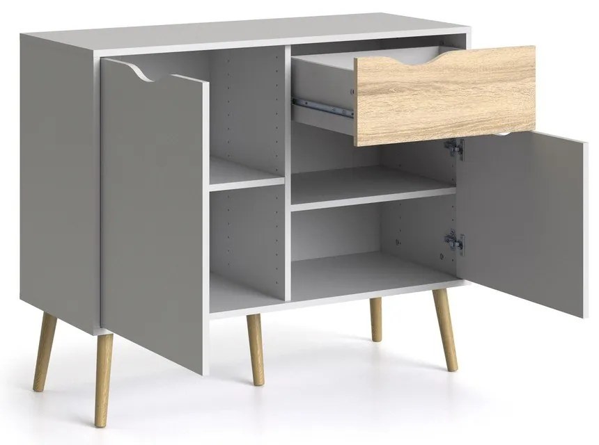 Comodă Tvilum Oslo, 99x82 cm, alb