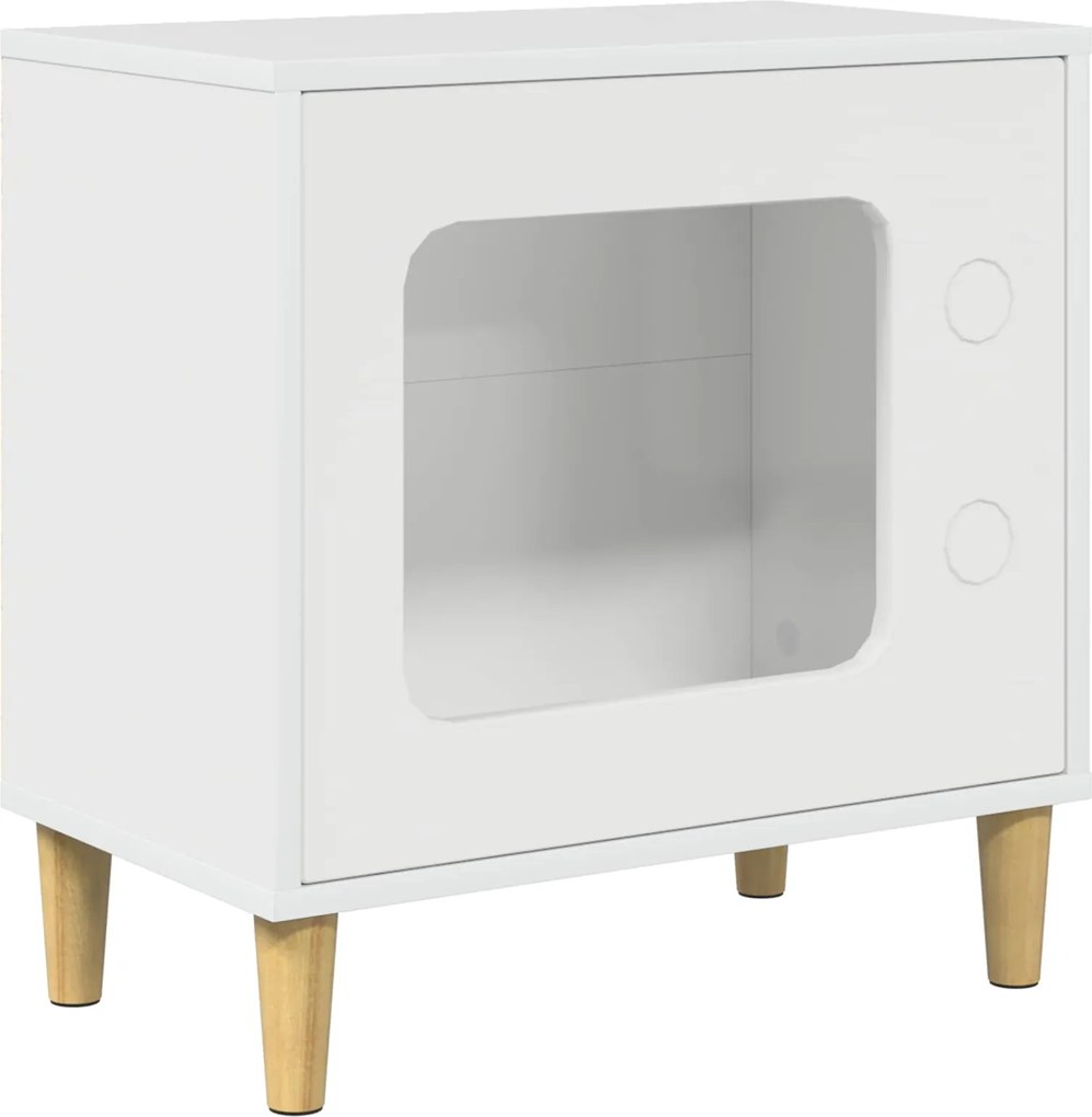 vidaXL Casa pentru pisici Alb Lucios 51 x 30 x 52 cm Lemn compozit