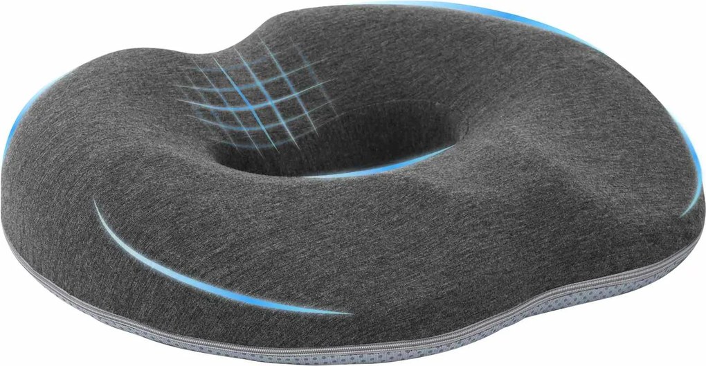 vidaXL Pernă pentru șezut Gri închis 42 x 36,5 x 8 cm Spumă cu Memorie