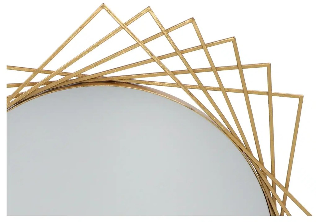Oglinda geometrica Glam,auriu, ⌀ 85 cm
