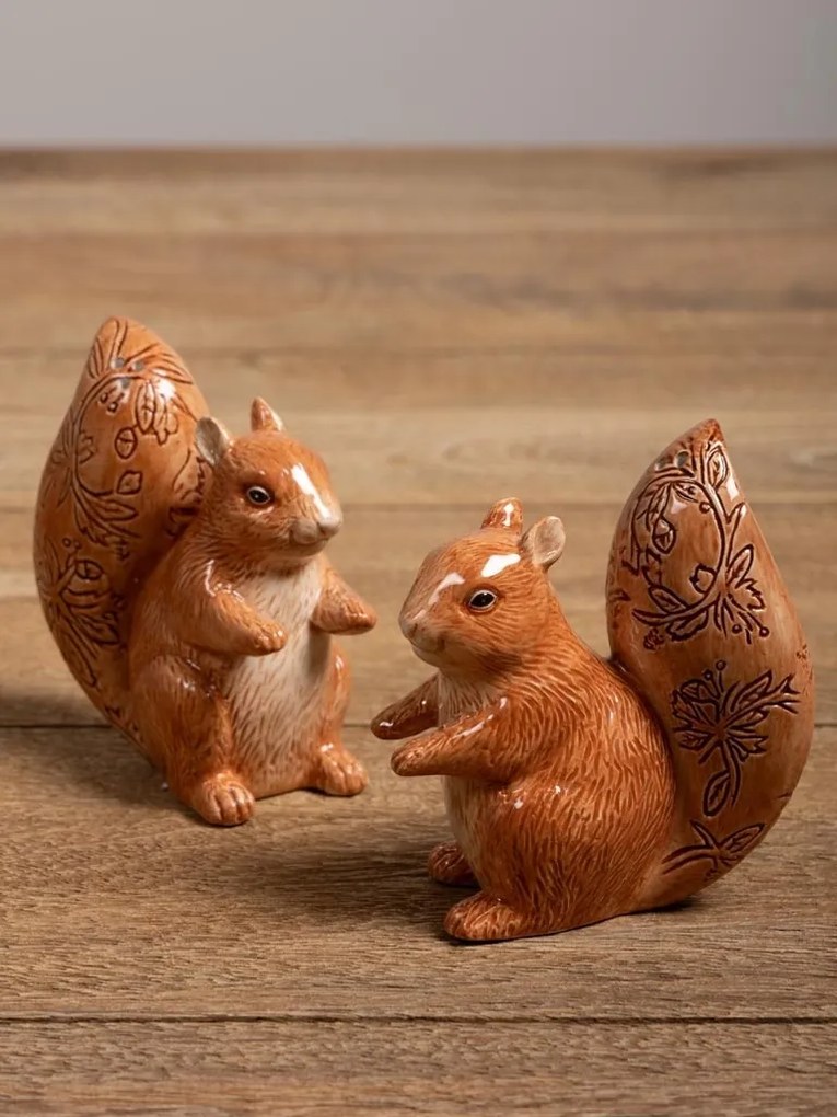 Set sare si piper, din ceramica, Squirrels