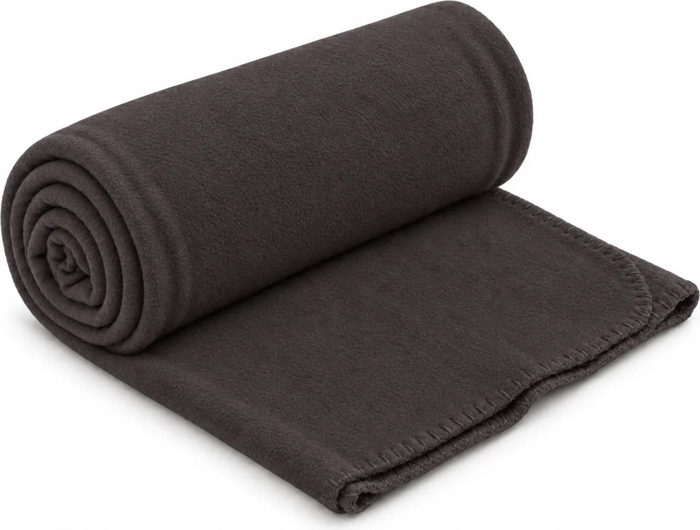 Patura din fleece FLEORA, ciocolata Dimensiune: 180 x 200 cm