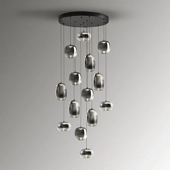 Lustra cu 14 pendule LED cu telecomanda Onice 14L