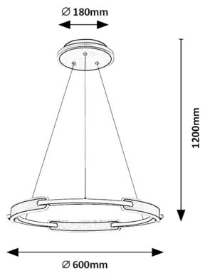 Lustră LED pe cablu Rabalux 72229 SINDRI LED/45W/230V