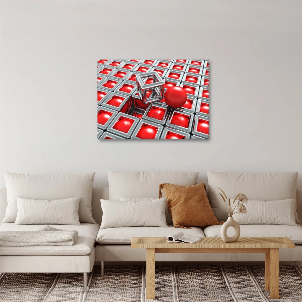 Tablou - Abstract metalic 3D (70x50 cm)