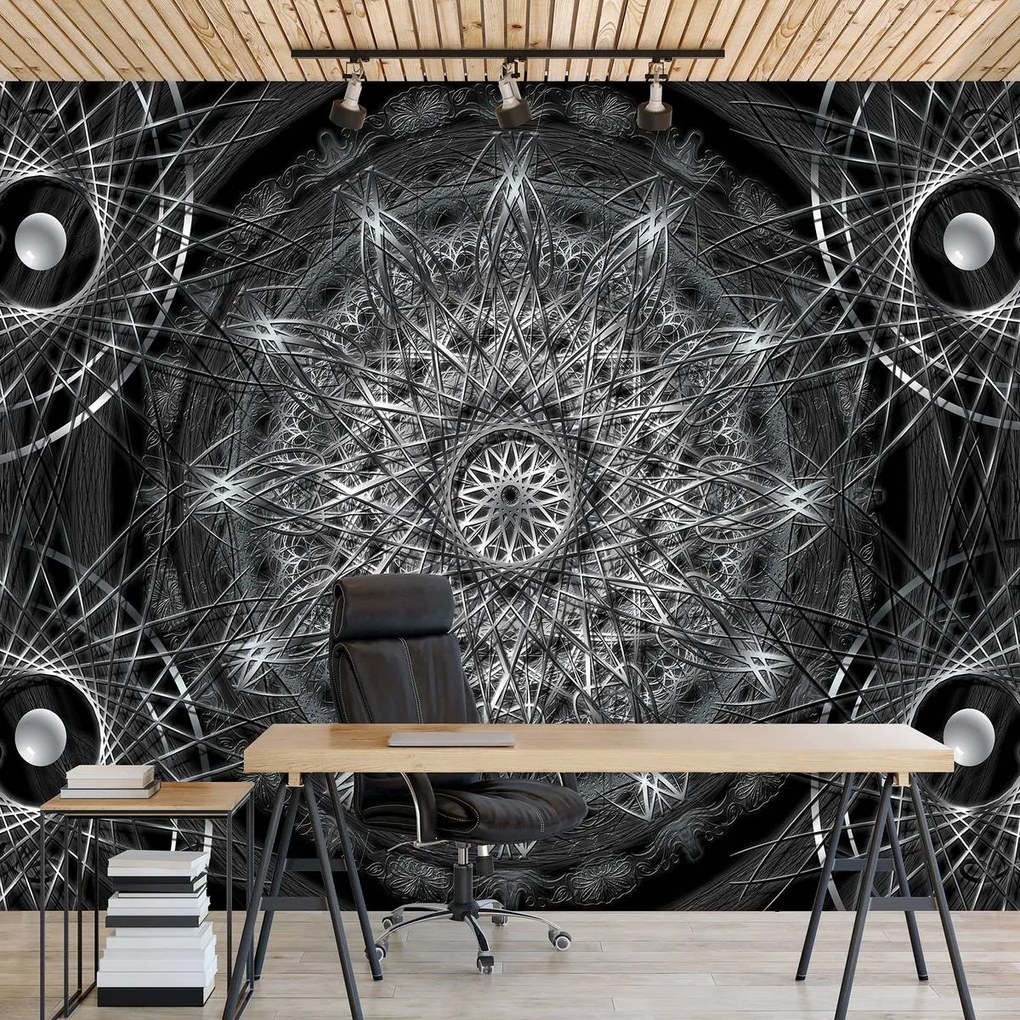 Fototapet - Abstracție argintie (152,5x104 cm)