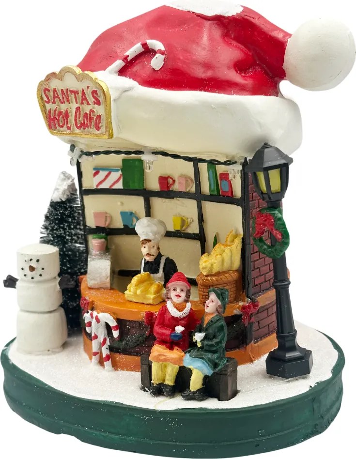 Scena de Craciun cu Toneta SANTA S HOT CAFE, Cu muzica si lumini