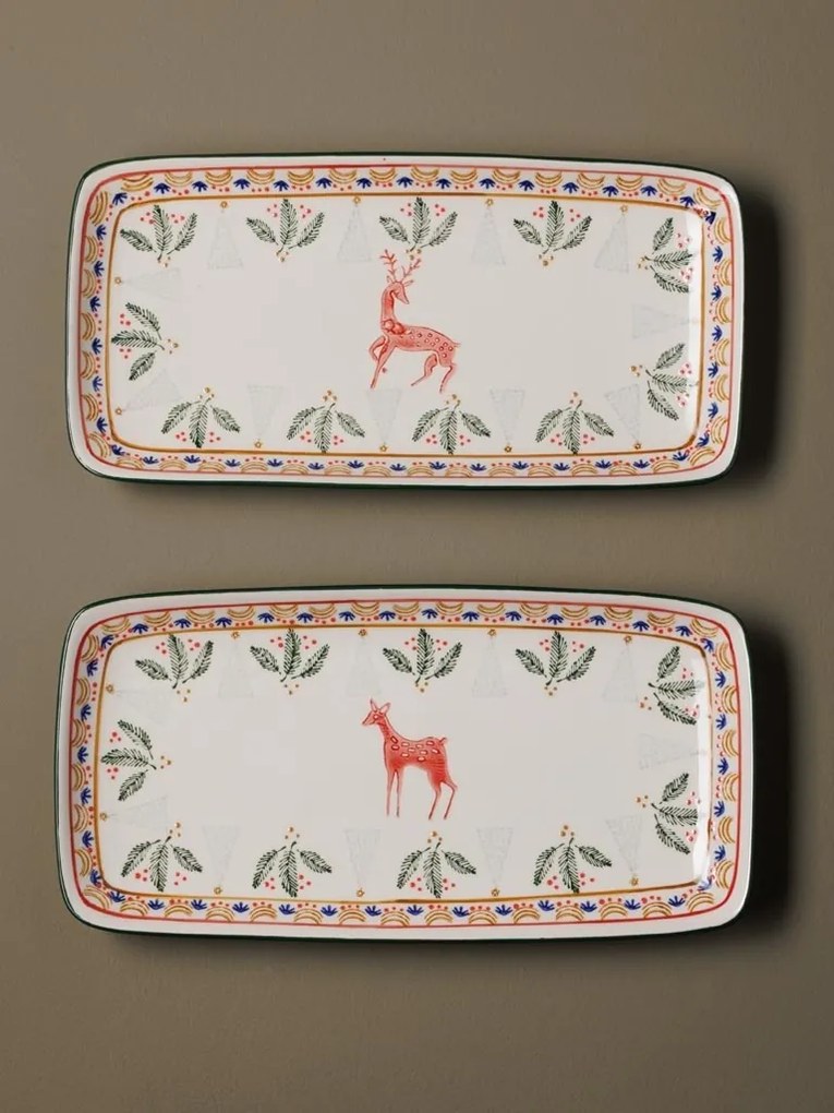 Set 2 platouri din ceramica, "Frimas"