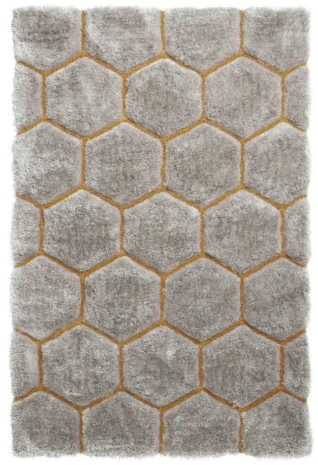 Covor Think Rugs Noble House, 150 x 230 cm, gri-galben