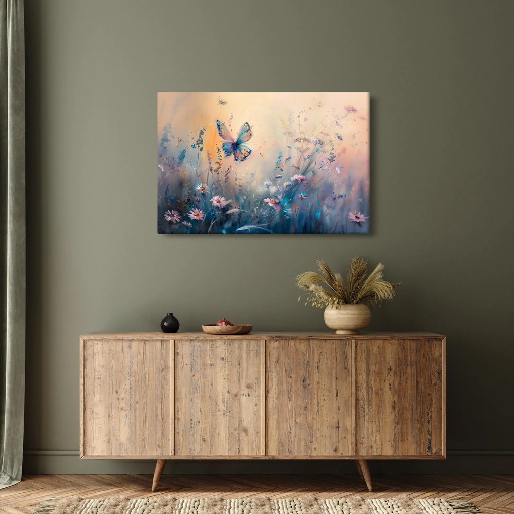 Tablou - Pajiște cu Fluture II (90x60 cm)