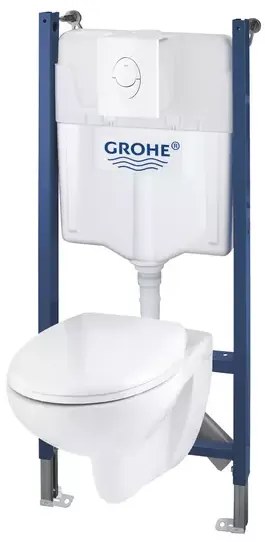 Set rezervor WC Grohe Solido 2 in 1 si clapeta alba Skate Air plus vas WC cu capac softclose