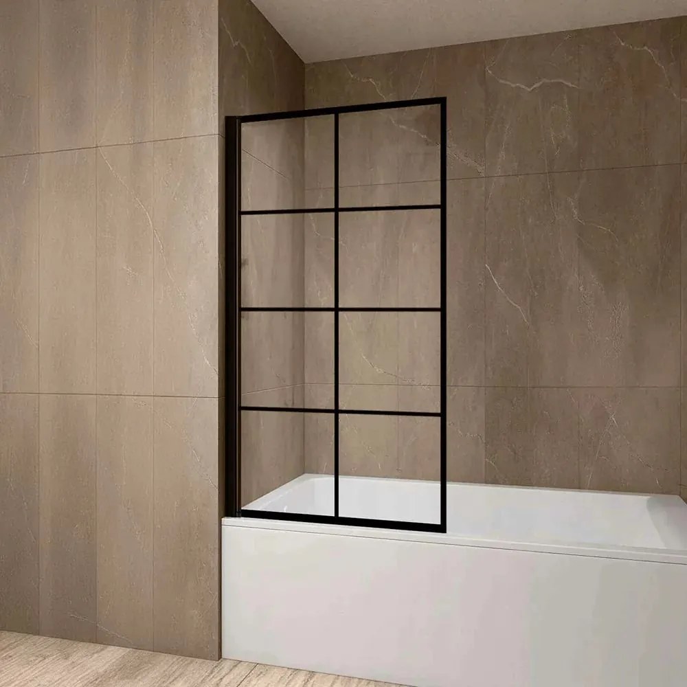 Paravan de cada negru model patrate Rune Borr 70x150 cm
