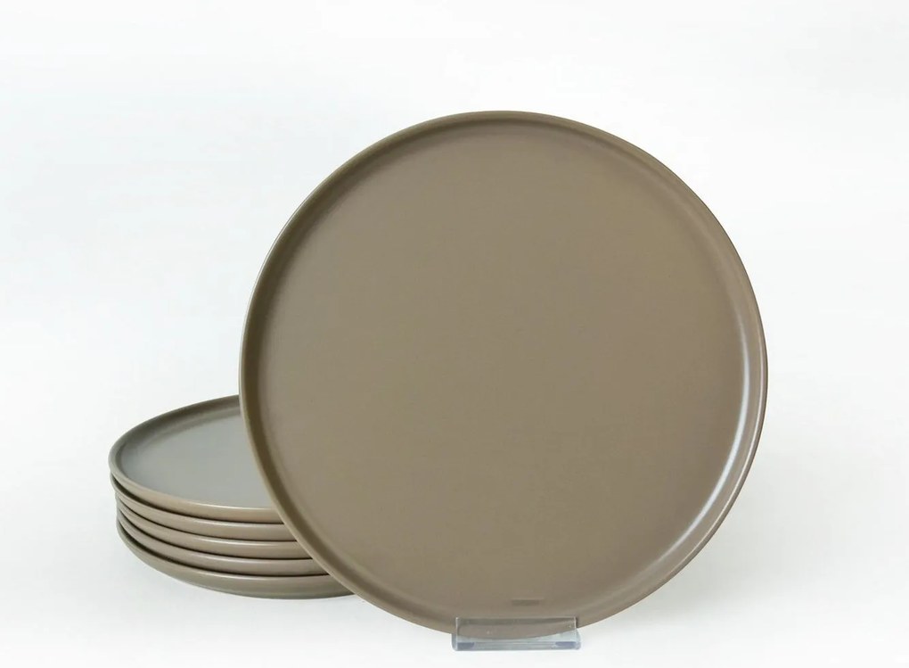 Set 6 farfurii 275KRM2204, bej, ceramica, 28 cm
