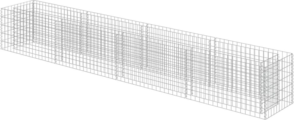 vidaXL Strat înălțat gabion, 360 x 50 x 50 cm, oțel galvanizat