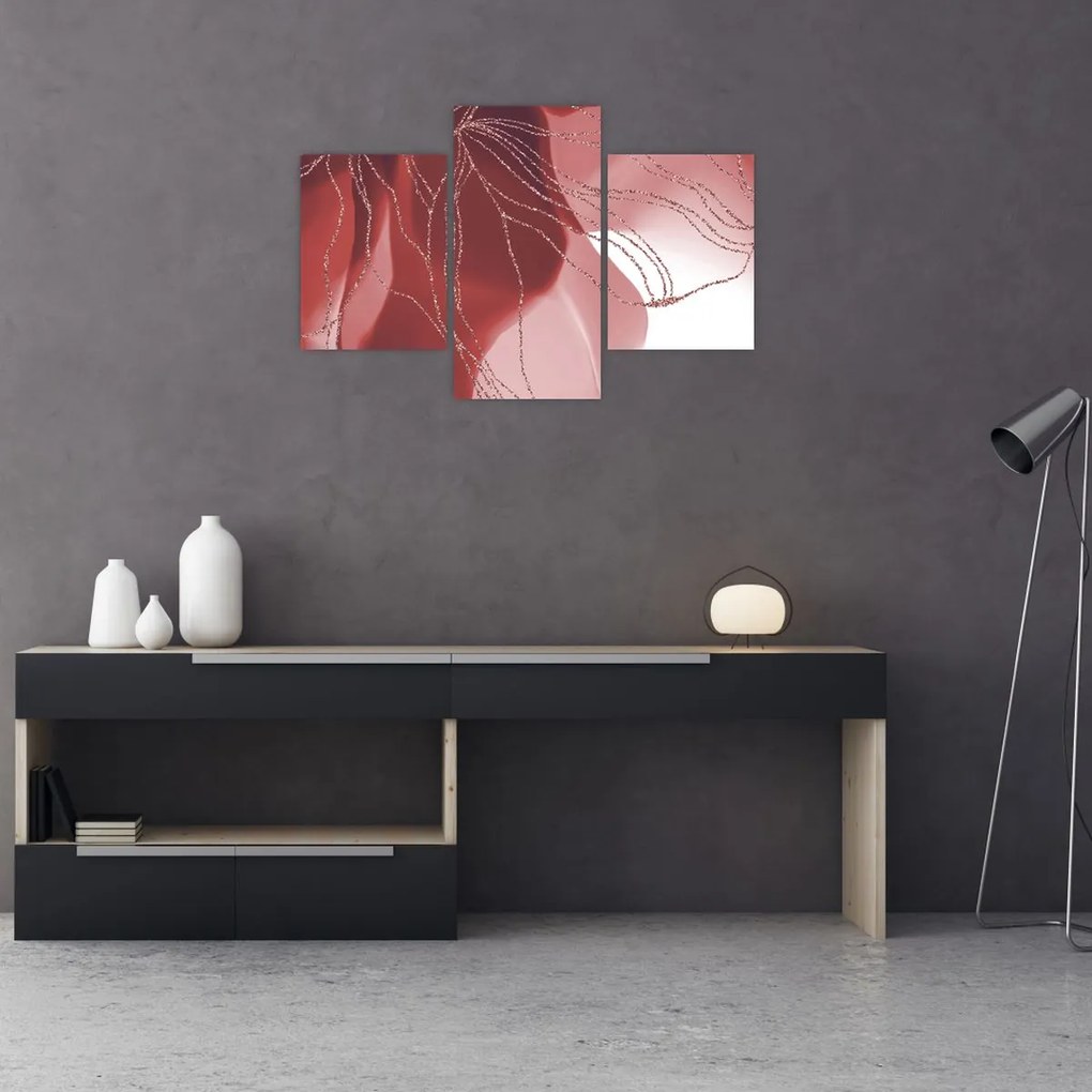 Tablou - Floare abstractă roșie N⁰1 (90x60 cm)
