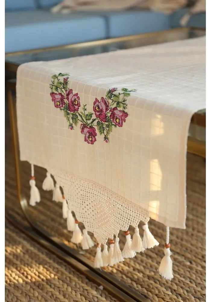 Napron de masă din bumbac 45x150 cm Cross – Oyo Concept