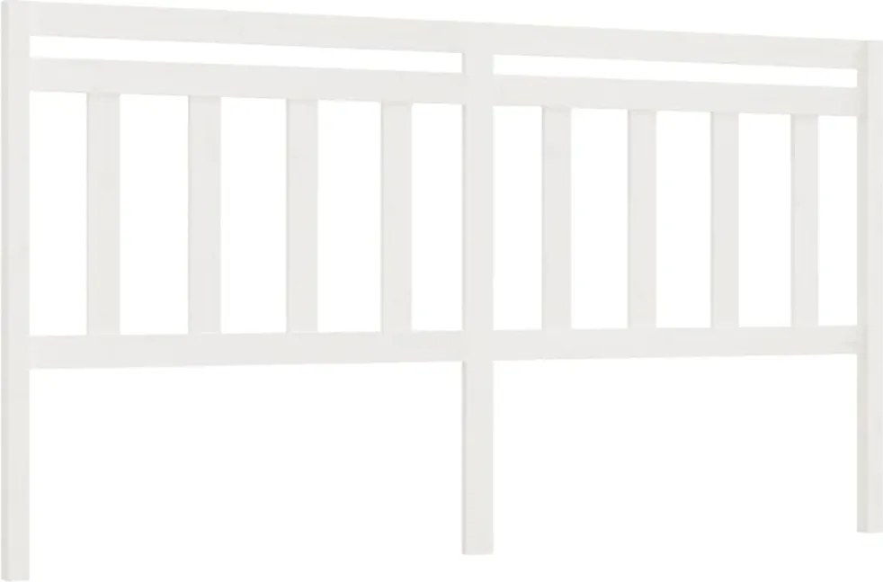 vidaXL Tăblie de pat, alb, 186x4x100 cm, lemn masiv de pin