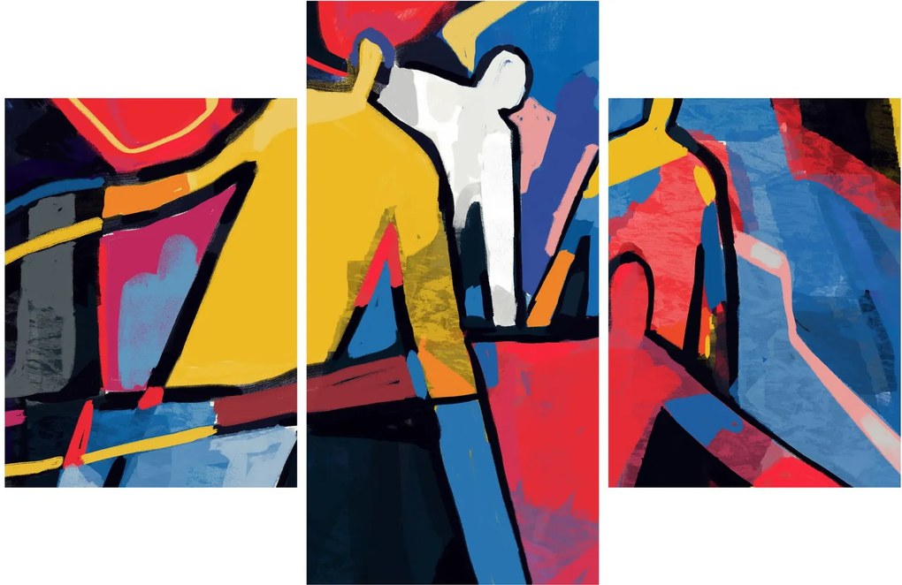 Tablou - Abstract bărbați (90x60 cm)