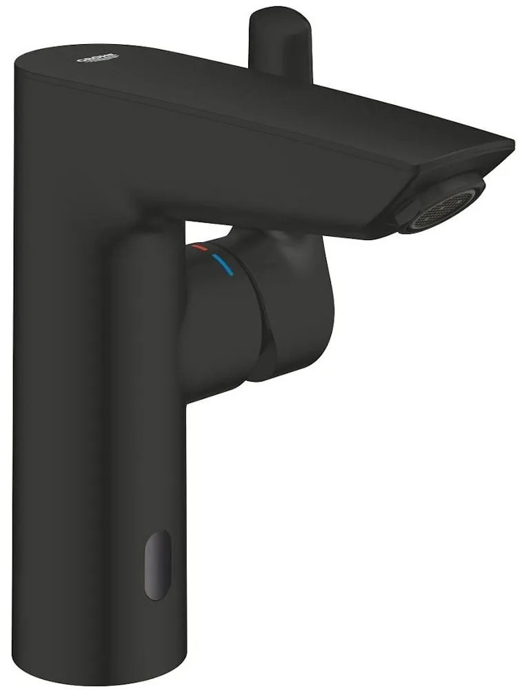 Grohe Eurosmart Baterie lavoar monocomanda cu infrarosu, baterie 6V fara mixare apa, senzor bidirectional, negru mat
