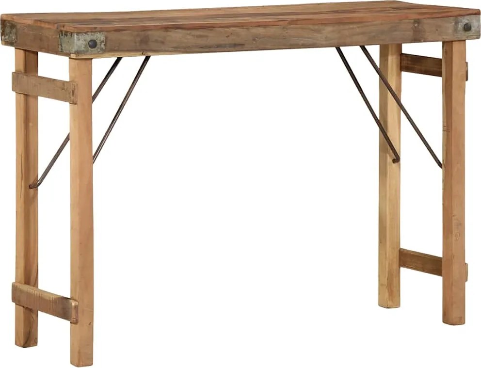 vidaXL Masă laterală Maro 110 x 35 x 76 cm Lemn recuperat masiv