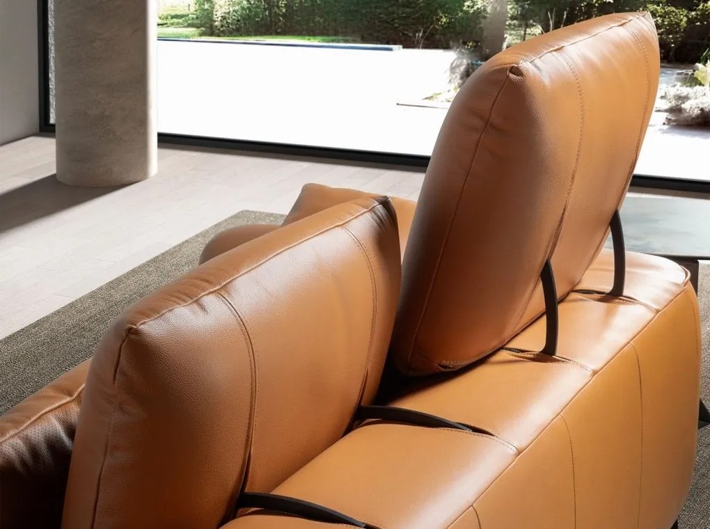 Canapea design LUX 2 locuri Brown Leather