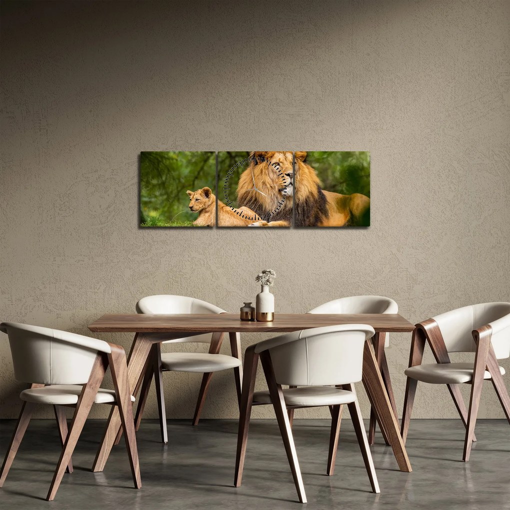 Tablou cu lei (cu ceas) (90x30 cm)
