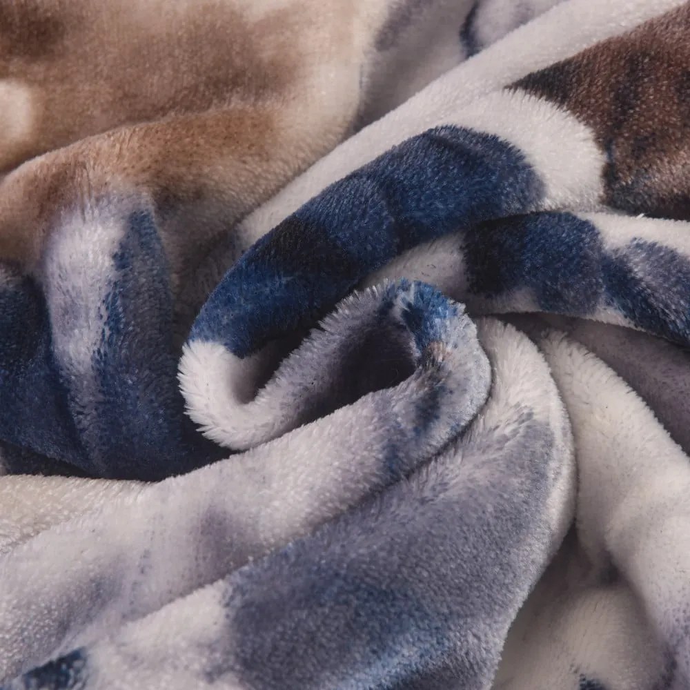 Lenjerie de pat mov din micropluș/cocolino pentru pat de o persoană 140x200 cm Riana – My House