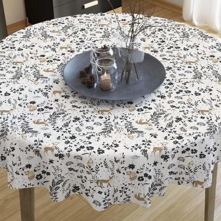 Goldea față de masă decorativă loneta - model 267 - rotundă Ø 70 cm