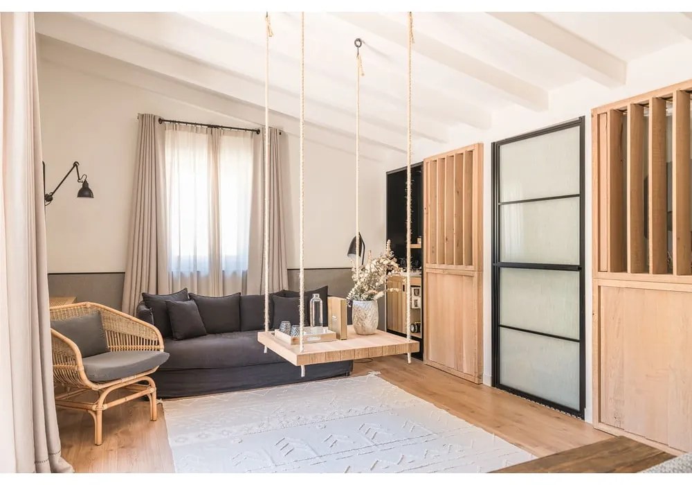 Covor alb lavabil/țesut manual din bumbac 140x200 cm Tribu Natural – Lorena Canals