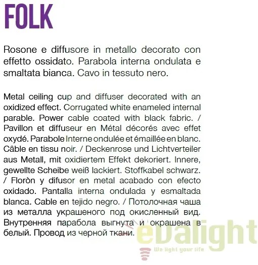 Lustra / Pendul design deosebit cu efect de metal oxidat FOLK SP1 D18 174204