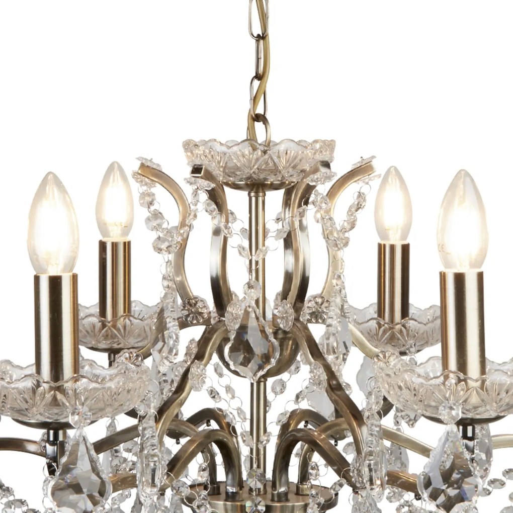 Candelabru stil clasic cu 6 brate Paris alama antic 8736-6AB SRT