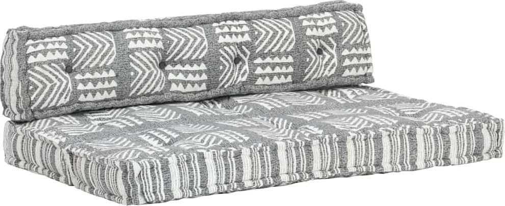 vidaXL Pernă pentru canapea din paleți, gri, textil, petice