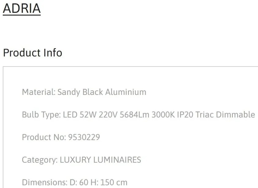 Lustra LED suspendata design elegant ADRIA D-60cm