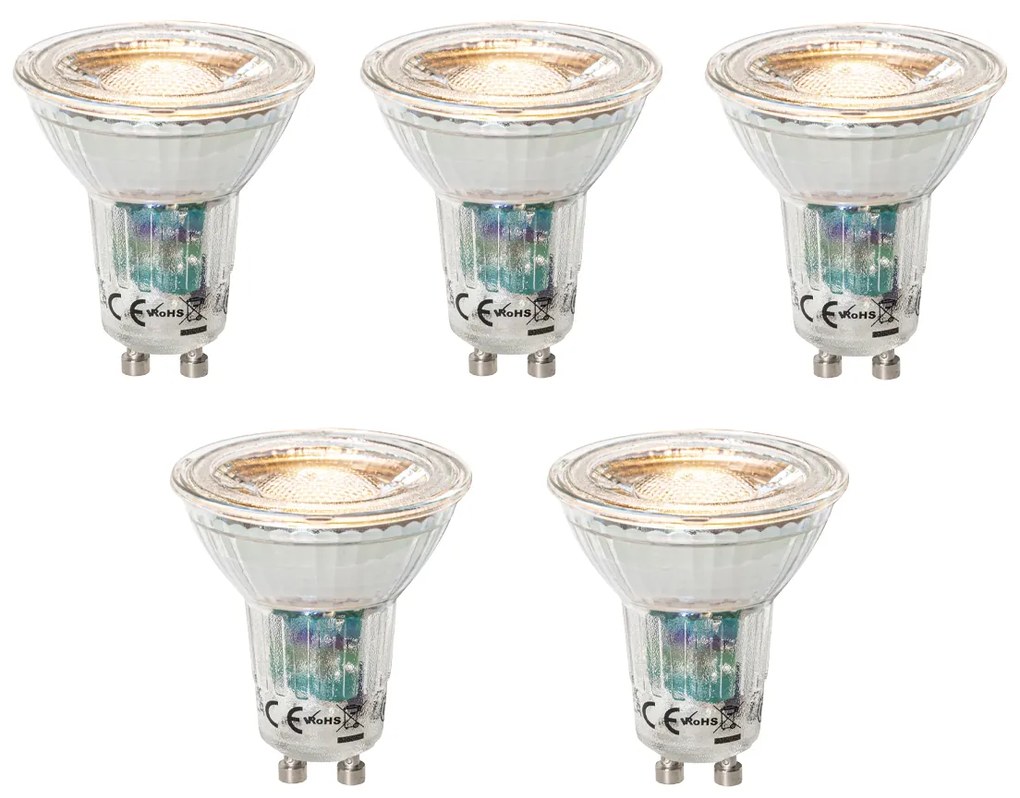 Set 5 becuri GU10 dimbare LED lamp 3W 200 lm 2200 - 6500K