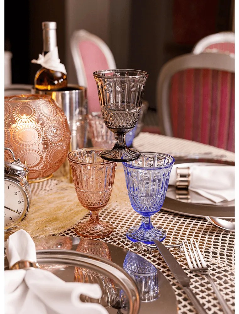 Set de pahare de vin, 6buc, 220 ml, roz, LEGACY